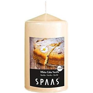 SPAAS Geurende cilinderkaars 60/100 mm, ± 25 uur - White Cake Vanilla