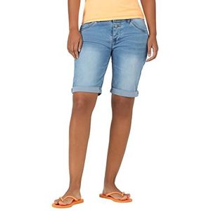 Timezone Dames Slim NaliTZ Shorts, Sky Mid Blue Wash, 28, Sky Mid Blue Wash, 28