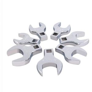 Sunex Tools 9720A 1/2-inch drive Jumbo SAE Crowfoot moersleutelset, 1-3/8-inch, volledig gepolijst, 7-delig (inclusief opbergrail)