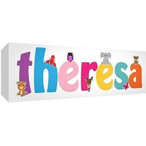 Little Helper THERESA3084-15DE canvasdruk gepersonaliseerd met meisjesnaam, Theresa, 30 x 84 x 4 cm, groot