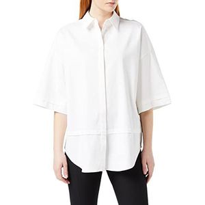 Ted Baker Dames WMB-Orlanda-oversized shirt met 3/4 lange mouwen, knoopsluiting, wit, 1 (UK 8)