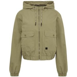 QS - Urban & Casual - Katoenen Pullover - Dennengroen - Met Capuchon