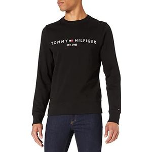 Tommy Hilfiger Herensweatshirt Tommy Logo zonder capuchon, zwart (zwart), L