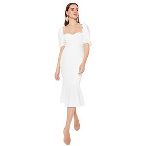 Trendyol - Gedetailleerde Jurk - Ecru - 95% Polyester, 5% Elastaan