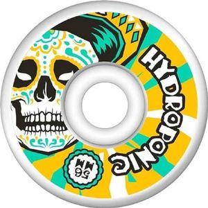 Centrano Unisex – Hydrocultuur skateboard wielen voor volwassenen, wit/geel, 56 mm