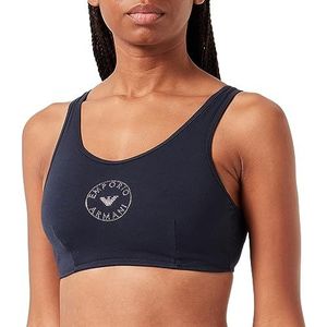 Emporio Armani Dames Bralette Essential Studs Logo Bra, marineblauw, S