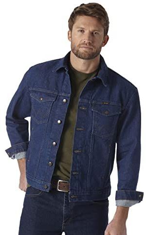 Wrangler - Ongevoerd Spijkerjack - Denim - Heren - Westerse Stijl