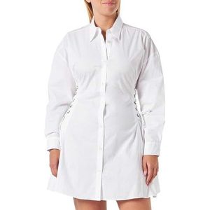 HUGO Dames Nasuede Jersey Rousers, White100, XS