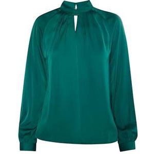 ICELOS Damesblouse met lange mouwen, donkergroen, XS