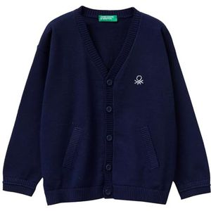 United Colors of Benetton Gebreid vest M/L, Blauw, 5 Jaar
