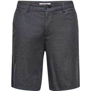 ONLY & SONS ONSMARK 0011 Cotton Linnen Shorts NOOS, zwart, XL