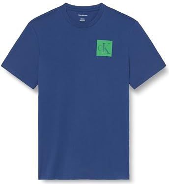 Calvin Klein - T-shirt - Blauw/Groen - Normale Pasvorm - Ronde Hals