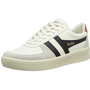 Gola Grandslam Classic gymschoenen voor heren, gebroken wit/zwart/moody oranje, 29/30 EU, Off White Black Moody Orange