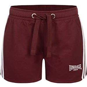 Lonsdale Carloway Shorts voor dames, Oxblood/wit, L 117406