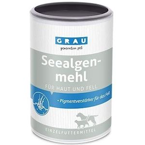 GRAU - het origineel - 100% zuiver zeewiermeel, voor vachtpigmentatie, voor een dikke & glanzende vacht, 1 verpakking (1 x 400 g), aanvullend diervoeder voor honden & katten