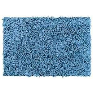 WENKO Badmat Chenille Ocean Blue - douchemat, polyester, 50 x 80 cm, blauw
