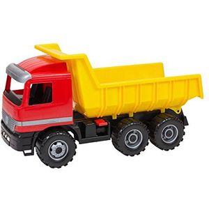 Lena LENA2031 02031 - Starke Riesen Mercedes Benz Actros kiepwagen, Giga Trucks kiepvrachtwagen ca. 63 cm, XXL dumper met 3 assen, solide draagkracht en vergrendelbare kiepbak, voor kinderen vanaf 3 jaar, Meerkleurig