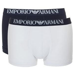 Emporio Armani Heren geribbelde stretch katoen 2-pack kofferbak, zwart/zwart, XL, Zwart/Zwart, XL