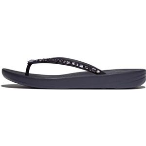 Fitflop Dames iQUSHION Multi-Crystal Ergonomische FLIP-Flops, Navy, 8 UK, marineblauw, 42 EU