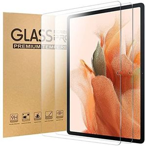 PAWHITS 2 Pack Screen Protector voor Samsung Galaxy Tab S7 FE/Galaxy Tab S7 Plus 12.4 Inch 9H Hardheid Gehard Glas Film Eenvoudig te installeren Bubble Gratis Krasbestendig