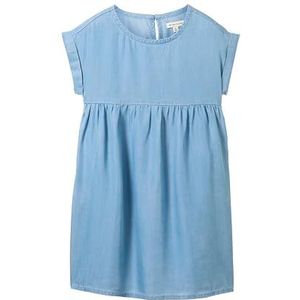 TOM TAILOR meisjes jurk, 10151 - Light Stone Bright Blue Denim, 116/122 cm