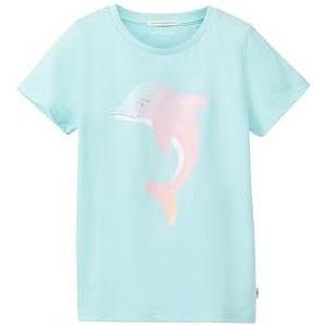 TOM TAILOR T-shirt voor meisjes, 35279 - Soft Blue Lagoon, 92/98 cm