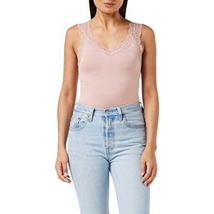 PIECES Dames Pcbarbera Lace Noos Bc Top, Misty Rose, XS
