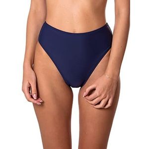 RELLECIGA Women's Navy Blue High Cut High Waisted Bikini Bottom Size Small