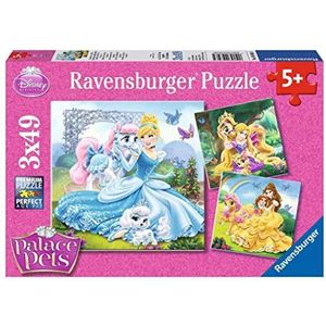 Disney Palace Pets: Belle, Cinderella und Rapunzel. Puzzle 3 x 49 Teile