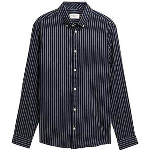 TOM TAILOR heren overhemd, 38500 - Navy Streep, XXL