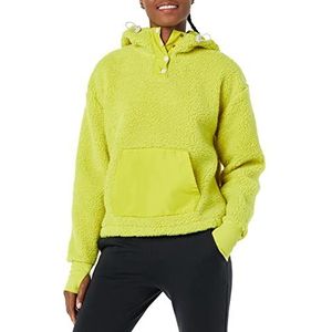 Amazon Essentials Dames teddy fleece pullover jas (verkrijgbaar in grote maten), helder olijfgroen, L
