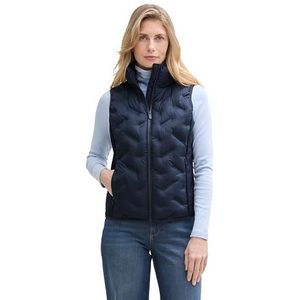 TOM TAILOR Dames buffervest met waterafstotende functie, 10668 - Sky Captain Blue, XL