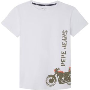 Pepe Jeans Robert, T-shirts voor kinderen, wit, 10 jaar