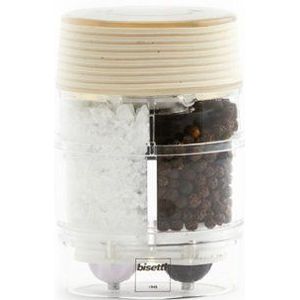 Bisetti Doppia zout-/pepermolen, acryl, transparant