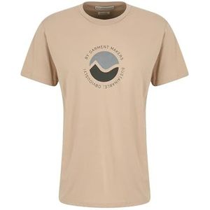BY GARMENT MAKERS Sustainable; obviously! Unisex Lorenzo bedrukt T-shirt met opdruk van een T-shirt, lichttaupe, L