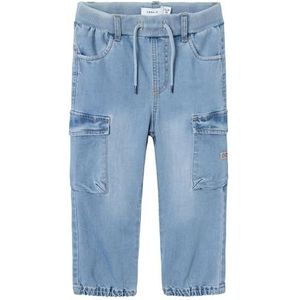 NMMBEN Baggy R Cargo Jeans 9770-YT NOOS, blauw (medium blue denim), 104 cm