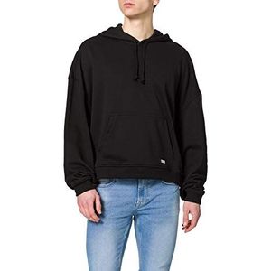 Urban Classics Heren hoodie 80's hoody, sweatshirt met capuchon voor mannen in oversized look met lange mouwen in 2 kleuren, maten S - XXL, zwart, S