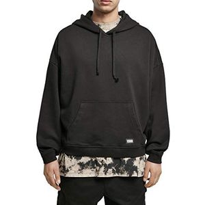 Urban Classics Heren hoodie 80's hoody, sweatshirt met capuchon voor mannen in oversized look met lange mouwen in 2 kleuren, maten S - XXL, zwart, S