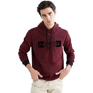 DeFacto Sweatshirt voor heren, bordeaux, M