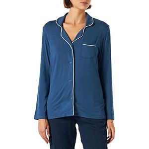 CCDK Copenhagen Dames Super Soft Bamboo CCDK Pajamas Shirt, Blue Pajama Top, XS