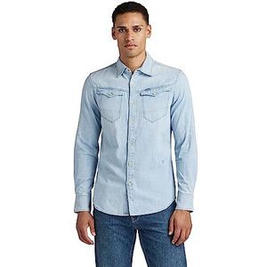 G-STAR RAW ARC 3D Slim Shirt LS Herenhemd, Blauw (Lt Aged), S