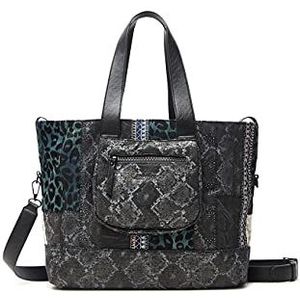 Desigual Womens Bols_Pasadena TUNEZ Shopping Bag, zwart, zwart, Eén Maat