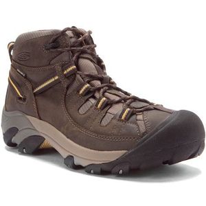 KEEN Targhee 2 Mid waterdichte wandelschoenen voor heren, Black Olive Yellow, 45 EU