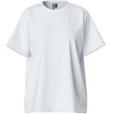 PIECES Pcskylar Ss Oversized Tee Noos T-shirt voor dames, wit (bright white), M