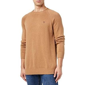 Springfield Heren Jersey Polo Sweater, Lichtbruin, L, Lichtbruin, L