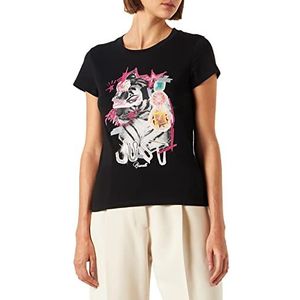Just Cavalli Dames T-Shirt, 900 Zwart, XS