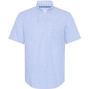 BRAX Heren Style Dan S Cotton Linen Slub shirt met korte mouwen en button-down-kraag, Miami, XS