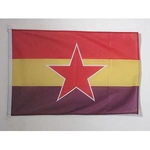 Spaanse Republikeinse Nautische Vlag Volksleger 45x30cm - Spaanse Republikeinse Bootvlag 30 x 45 cm - AZ VLAG