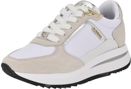 GUESS Energy Sneaker voor dames, Wit Grijs 140, 36.5 EU