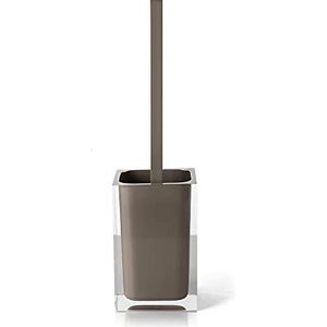 Gedy Auckland Taupe, afmetingen en gewicht: 37,5 x 9,8 x 9,8 cm & 0,855 kg, van hoogwaardige transparante hars, wc-borstel, handgemaakt, 2 jaar garantie, uniek